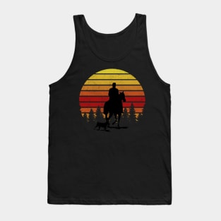 wild west horse rider American retro vintage Tank Top